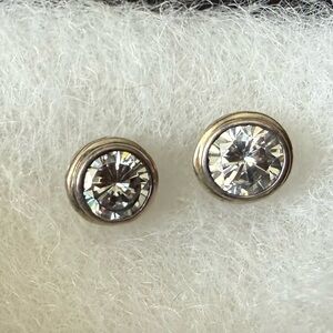 Silpada .925 Sterling Silver and Cubic Zirconia Stud Earrings